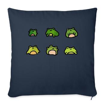 Adorable Cartoon Frogs - Sofa pillowcase 17,3'' x 17,3'' (45 x 45 cm) - navy - Front