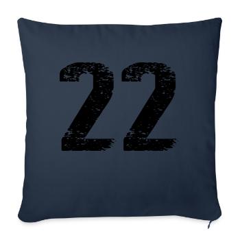 22 Number Leotard - Sofa pillowcase 17,3'' x 17,3'' (45 x 45 cm) - navy - Front