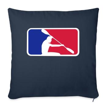 Kanu mit Frame - Sofakissenbezug 45 x 45 cm - Navy - Vorne