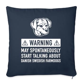 Funny Danish-Swedish Farm Dog Gift Idea - Sofa pillowcase 17,3'' x 17,3'' (45 x 45 cm) - navy - Front