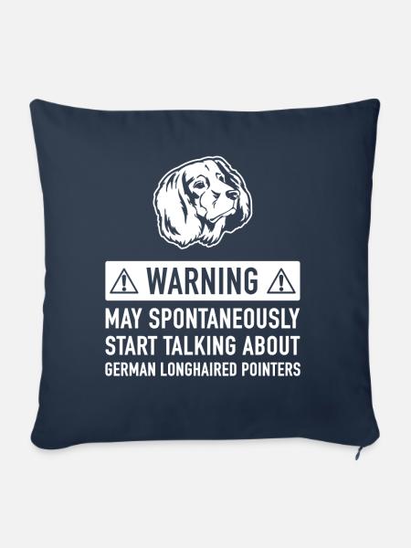 Lustige deutsche kurzhaarige Zeiger-Langhaar-Geschenk-Idee - Sofakissenbezug 45 x 45 cm - Navy
