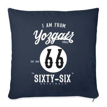 66 YOZGAT - Housse de coussin décorative 45 x 45 cm - bleu marine - Devant