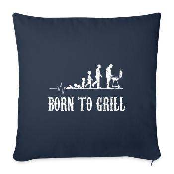 Baby Kind Evolution Grillen Geburt Herz Geschenk - Sofakissenbezug 45 x 45 cm - Navy - Vorne