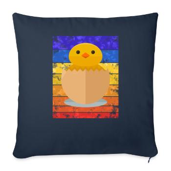 Küken Sunset - Housse de coussin décorative 45 x 45 cm - bleu marine - Devant