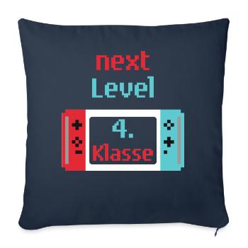 4. Klasse Grundschule - Sofakissenbezug 45 x 45 cm - Navy - Vorne