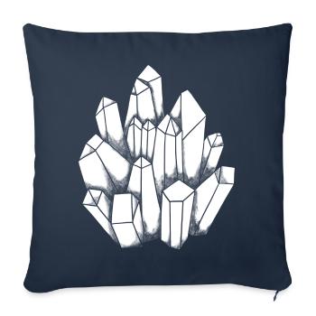 Magic Gemstone Design Mineral Ore Collector - Sofa pillowcase 17,3'' x 17,3'' (45 x 45 cm) - navy - Front