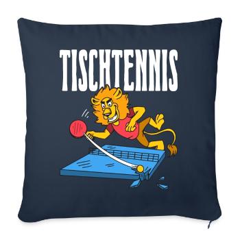Table Tennis Lion Ping Pong Lion Outfit Table - Sofa pillowcase 17,3'' x 17,3'' (45 x 45 cm) - navy - Front