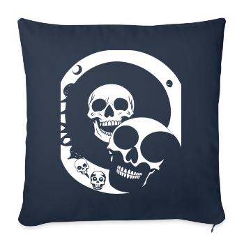 Horror Skull Skull Art Skull Gothic Heavy Metal - Sofa pillowcase 17,3'' x 17,3'' (45 x 45 cm) - navy - Front