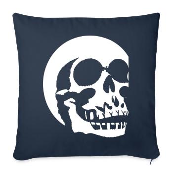 Horror Skull Skull Art Skull Gothic Heavy Metal - Sofa pillowcase 17,3'' x 17,3'' (45 x 45 cm) - navy - Front