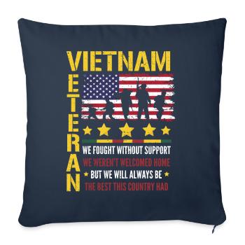 Vietnam Veteran - Sofa pillowcase 17,3'' x 17,3'' (45 x 45 cm) - navy - Front