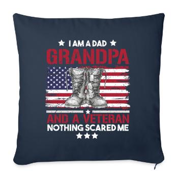 Vietnam Veteran - Sofa pillowcase 17,3'' x 17,3'' (45 x 45 cm) - navy - Front