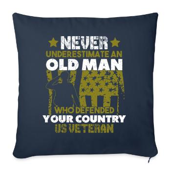 Vietnam Veteran - Sofa pillowcase 17,3'' x 17,3'' (45 x 45 cm) - navy - Front