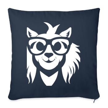 Funny Alpaca Wearing Sunglasses Cool Alpacas - Sofa pillowcase 17,3'' x 17,3'' (45 x 45 cm) - navy - Front