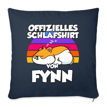 Offizielles Schlafshirt Von Fynn - Sofakissenbezug 45 x 45 cm - Navy - Vorne