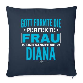 Diana Name Design - Sofa pillowcase 17,3'' x 17,3'' (45 x 45 cm) - navy - Front