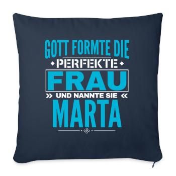 Marta Name Design - Sofa pillowcase 17,3'' x 17,3'' (45 x 45 cm) - navy - Front