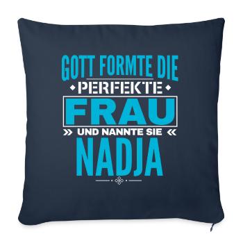 Nadja Name Design - Sofa pillowcase 17,3'' x 17,3'' (45 x 45 cm) - navy - Front