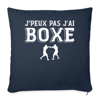 Je Peux Pas J'ai Boxe Humour Boxing, Cadeau Boxeur - Housse de coussin décorative 45 x 45 cm - bleu marine - Devant