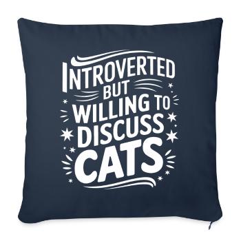 Introvertierter asozialer introvertierter - Sofakissenbezug 45 x 45 cm - Navy - Vorne