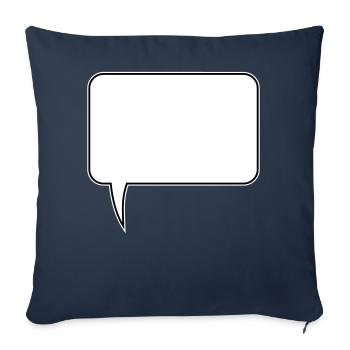 Conception rectangulaire de bulle de dialogue - Housse de coussin décorative 45 x 45 cm - bleu marine - Devant