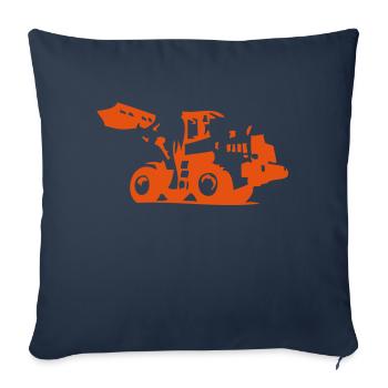 bulldozer_3 - Housse de coussin décorative 45 x 45 cm - bleu marine - Devant