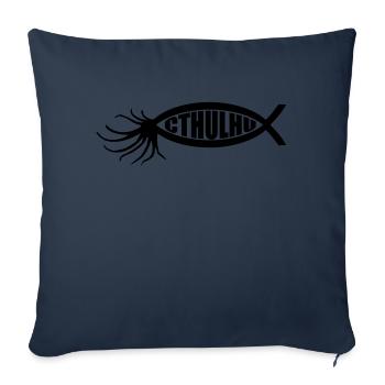 Cthulhu-Fisch - Sofakissenbezug 45 x 45 cm - Navy - Vorne