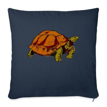 tortue - Housse de coussin décorative 45 x 45 cm - bleu marine - Devant