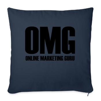 OMG Online Marketing Guru Gift Idea - Sofa pillowcase 17,3'' x 17,3'' (45 x 45 cm) - navy - Front