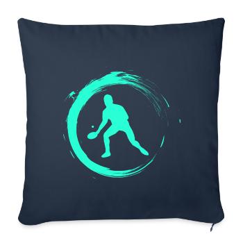 Ping-ping-lt - Housse de coussin décorative 45 x 45 cm - bleu marine - Devant