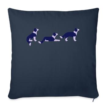 Sitz Platz Steh Border Collie Vektor - Sofakissenbezug 45 x 45 cm - Navy - Vorne