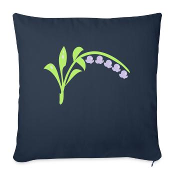 Vallée des fleurs de lis - Housse de coussin décorative 45 x 45 cm - bleu marine - Devant