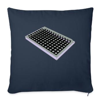 96 Well Plate / 96 perforated plate - Sofa pillowcase 17,3'' x 17,3'' (45 x 45 cm) - navy - Front