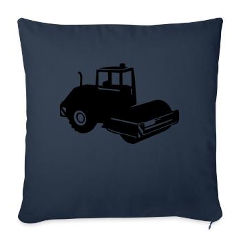 rouleau compresseur Road roller - Housse de coussin décorative 45 x 45 cm - bleu marine - Devant