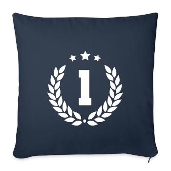 erster Platz 1 - Sofakissenbezug 45 x 45 cm - Navy - Vorne