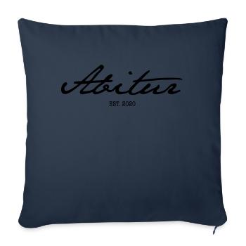 Abitur - Est. 2020 - Housse de coussin décorative 45 x 45 cm - bleu marine - Devant