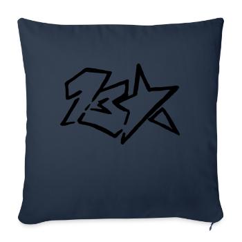 13star logo - Housse de coussin décorative 45 x 45 cm - bleu marine - Devant