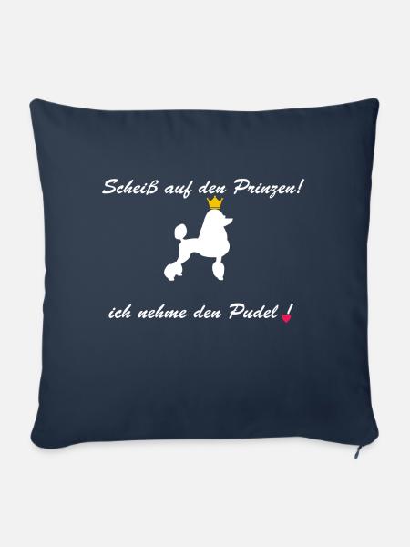 Pudel white - Sofakissenbezug 45 x 45 cm - Navy