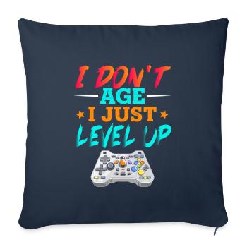 Ancien joueur gamer - Housse de coussin décorative 45 x 45 cm - bleu marine - Devant