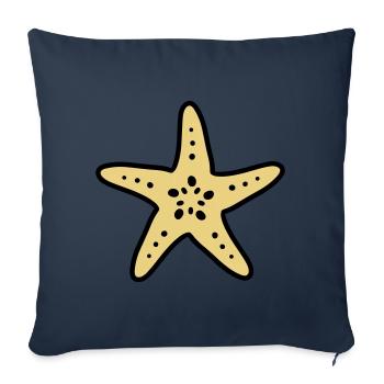 mer étoiles océan mer plage plongée - Housse de coussin décorative 45 x 45 cm - bleu marine - Devant