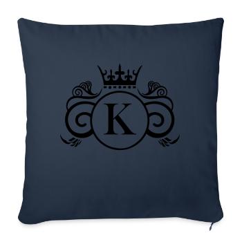 k armer - Housse de coussin décorative 45 x 45 cm - bleu marine - Devant