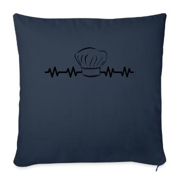 Cuisiner cuisiner Kitchen de la nourriture - Housse de coussin décorative 45 x 45 cm - bleu marine - Devant