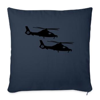 helicopter - Sofa pillowcase 17,3'' x 17,3'' (45 x 45 cm) - navy - Front