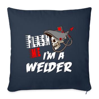 FLASH ME I'M A WELDER for a welder - Sofa pillowcase 17,3'' x 17,3'' (45 x 45 cm) - navy - Front
