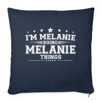 Melanie - Sofa pillowcase 17,3'' x 17,3'' (45 x 45 cm) - navy - Front