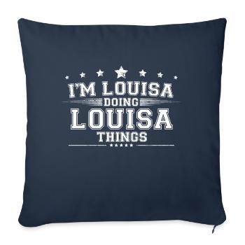 Louisa - Sofakissenbezug 45 x 45 cm - Navy - Vorne