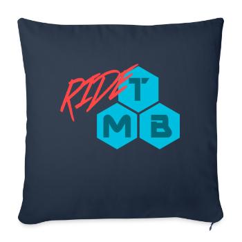 BALADE EN VTT - Housse de coussin décorative 45 x 45 cm - bleu marine - Devant