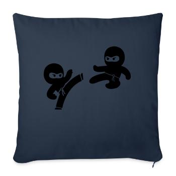 Ninjas - Sofa pillowcase 17,3'' x 17,3'' (45 x 45 cm) - navy - Front