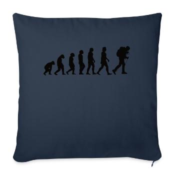 Wandern Evolution Berge Bergsteigen Wanderung - Sofakissenbezug 45 x 45 cm - Navy - Vorne