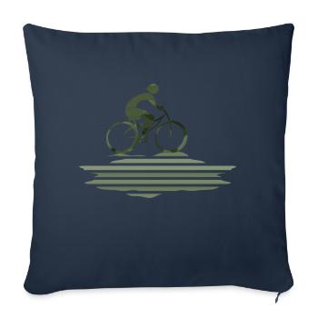 Cyclist - Sofa pillowcase 17,3'' x 17,3'' (45 x 45 cm) - navy - Front