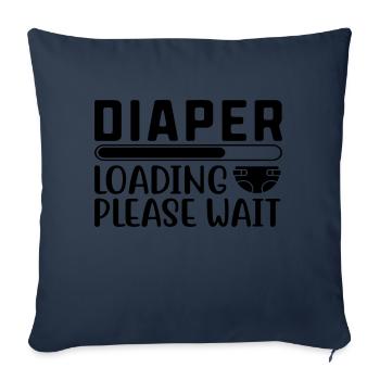 Diaper Loading Please Wait - Sofakissenbezug 45 x 45 cm - Navy - Vorne